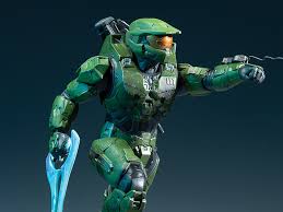 To avoid having the flood spread throughout the galaxy, the chief and cortana destroy the pillar of autumn and halo. Halo Infinite Master Chief With Grappleshot Pvc Statue