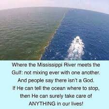 Where The Mississippi River Meets The Gulf Not Mixing Ever With One Another Mississippi River God Is Amazing Book Of Job