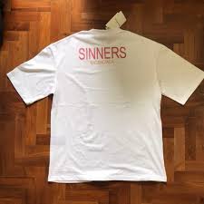 We've got balenciaga tops starting at $450 and plenty of other tops. Instock Balenciaga White Sinners T Shirt Men S Fashion Tops Sets Tshirts Polo Shirts On Carousell
