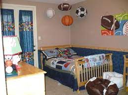 Maybe we could get some of spencer's old baseballs and place in a jar. Sports Theme Room Sports Themed Room Sports Room Sports Themed Bedroom