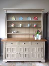 Large Rustic Farmhouse Annie Sloan Country Grey Hand Painted Pine Welsh Dresser Freestan Annie Sloan Chalk Paint Country Grey Kitchen Dresser Painted Furniture