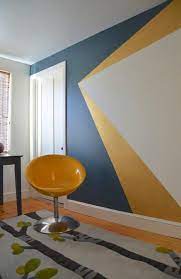 25 Dazzling Geometric Walls For The Modern Home Freshome Bedroom Wall Paint Geometric Wall Paint Wall Design