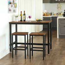 Industrial Bar Table Set Bar Table In 2020 Kitchen Bar Table Small Kitchen Tables Small Kitchen Bar