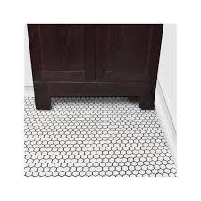 The victorian quarry tiles shown in the photo are black and white with a matching mosaic border with other colours available. Hexagon Matt White 2 3cm X 2 3cm 30cm X 26cm Mosaic Tile