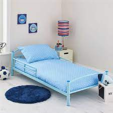 Shop for toddler bed with bed rails to prevent little one's falling off & stay secure while sleeping. Prestige Toddler Bed Mattress Duvet Bundle Metal Blue Baby And Child Store