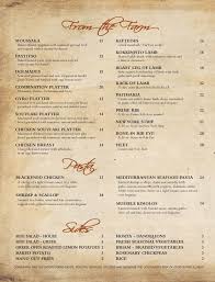 Menu Dimitris On The Water A New Greek Experience Homemade Whiskey Wooden Baking Molds Whiskey Sauce