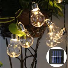 10 20 30leds Outdoor Solar Bulb Light String Garland Led String Lights Ball Globe Patio Chain Lamps Christmas Fairy String Lamp Led String Aliexpress