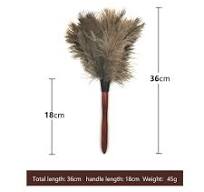 Escova de limpeza de preço de fábrica, alta qualidade, 36cm, longo, cabo de  madeira natural, penas de avestruz, para venda barata