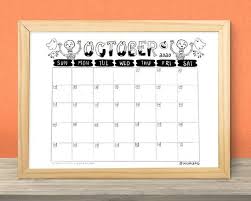 Printable October 2020 Calendar Black And White Monthly Calendar Halloween Month Calendar Spanish And English Version Instant Download In 2020 Wedding Periodic Table