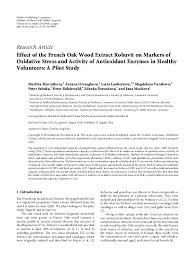 2020 z datové služby dle ičo 48449610. Pdf Effect Of The French Oak Wood Extract Robuvit On Markers Of Oxidative Stress And Activity Of Antioxidant Enzymes In Healthy Volunteers A Pilot Study Jana Muchova And Magdalena Vavakova