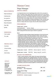 Below is an example of a production manager resume's education: Stage Manager Resume Drama Production Example Sample Actors Rehersals Key Skills Work Duties