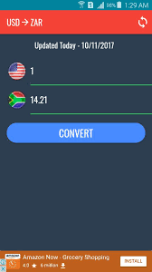 Zar to usd currency chart, exchange rate zar to usd and use the zar currency converter calculator. Usd To Zar For Android Apk Download