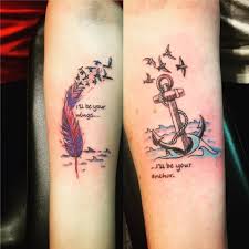 50 Alluring Anchor Tattoo Designs That Represent Hope And Self Control Tochter Tattoos Freundin Tattoos Mutter Tochter Tattoos