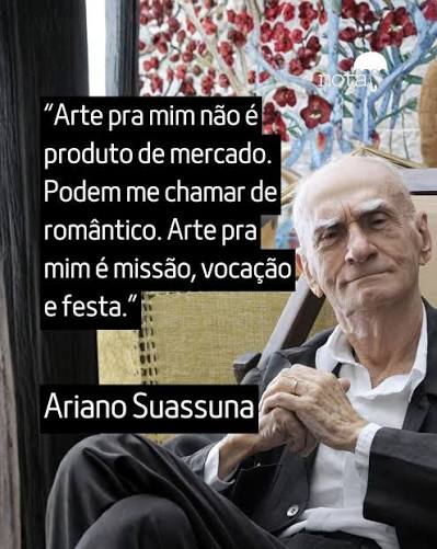 Ariano Suassuna, um romântico da arte...mas...tá errado? ❤️🔥 #arte # arianosuassuna #literatura #festa #frase