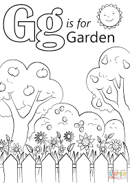 Letter G Is For Garden Super Coloring Garden Coloring Pages Preschool Coloring Pages Abc Coloring Pages