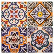 Orange Medallion Tile Adhesive Wall Art Hobby Lobby 1732908 In 2020 Adhesive Wall Art Wall Tiles Design Adhesive Tiles
