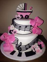 Musical Baby Shower Cake Baby Shower Cakes Girl Baby Shower Baby Shower Cakes