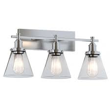 When looking for lights for the bathroom or other dressing room look for the cri (color rendering index). Allen Roth 3 Light Nickel Transitional Vanity Light Bar Lowes Com In 2021 Vanity Light Bar Vanity Lighting Bathroom Wall Lighting