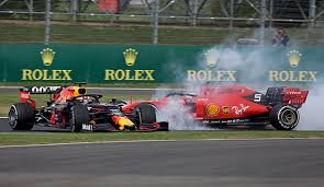 That's an enormous accident and it was 100% max's corner, so as far as i'm concerned, full blame. Formel 1 Sebastian Vettel Erklart Crash Mit Max Verstappen Beim Grossbritannien Gp