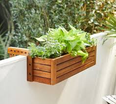 Railing planters have been a growing trend in the recent years. Juliet Balcony Planter Box On Rail Pottery Barn