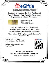 Times are tough for everyone, businesses too, so it is a great way to send customers to the businesses that choose to support your group through your discount card fundraiser. Discount Card Fundraiser Egiftia