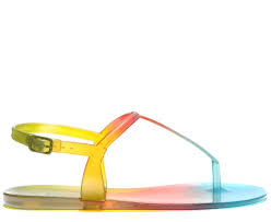 Confira a categoria sandalia rasteira na anita shoes. Sandalia Rasteira Colorida Splash Translucida Anacapri