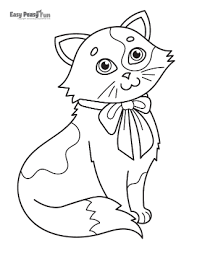 Cat in the hat coloring pages for kids. Cat Coloring Pages Easy Peasy And Fun