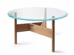 Metal foldable coffee table with round mirror top: Orbital Glass Coffee Table By Atipico Design Julian Pastorino Cecilia Suarez