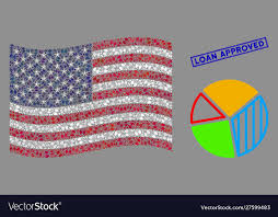 American Flag Stylized Composition Pie Chart