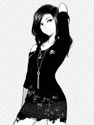I realized that i only drew one of my main characters in my (w.i.p) comic, wearing casual clothing. Anime Character Wearing Black Top And Skirt Illustration Anime Female Manga Drawing Punk Rock Manga Black Hair Chibi Monochrome Png Pngwing