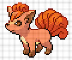 37 Vulpix Minecraft Pixel Art Pixel Art Pokemon Pixel Drawing Pokemon Cross Stitch