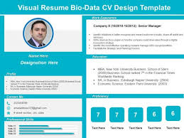 Resume template for powerpoint is a comprehensive template that you can easily download to make awesome resume presentations in powerpoint. Visual Resume Bio Data Cv Design Template Ppt Powerpoint Presentation Pictures Inspiration Pdf Powerpoint Templates