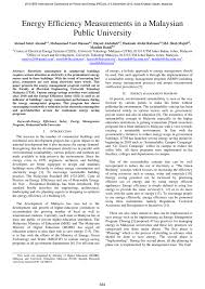 We have been in malaysia for more than 40 years. Energy Efficiency Measurements In A Malaysian Public University