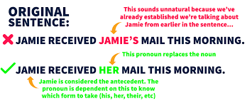 Pronouns are words that take the place of nouns. Pronoun Usage The Learning Connection