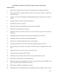 Chapter 10 Nervous System I