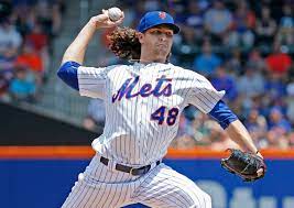 New york mets starting pitcher jacob degrom (48) against the arizona diamondbacks in the third. Jacob Degrom A Met Known For His Hair May Gasp Cut It The New York Times