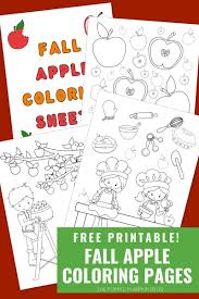 These alphabet coloring sheets will help little ones identify uppercase and lowercase versions of each letter. Free Printable Autumn Fall Apple Coloring Sheets