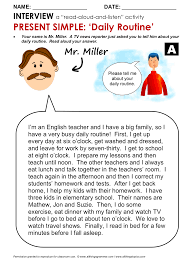 тексты для чтения на английском языке в Present Simple Present Simple Daily Routine Listening And Speaking Practice With Present S Caca Palavras Em Ingles Atividades Em Ingles Para Criancas Dicas Do Ensino Medio
