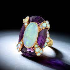 Sold Price Cartier Large Amethyst And Opal Ring September 4 0119 1 00 Pm Edt Opal Rings Fine Jewelry Opal Jewelry