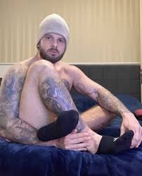 heitortheo tattooed in black Adidas ankle socks - Male Feet Blog