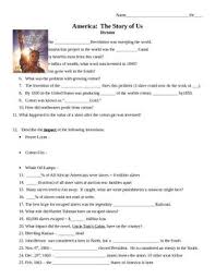 Video Study Guide For Episode 4 Division Of America The Story Of Us Movie Guide Comes Complete With Answer Key Study Guide Movie Guide This Or That Questions