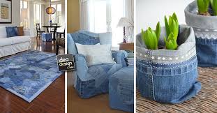 Ricicla delle vecchie porte in legno per decorare una parete di casa, il risultato sarà unico! Riciclare Jeans Per Arredare Casa 20 Idee Creative Arredamento Casa Riciclare Arredamento