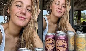 Blake Lively shares a fresh-faced selfie to announce the launch of Betty  Buzz mocktails as husband Ryan Reynolds cheekily chimes in