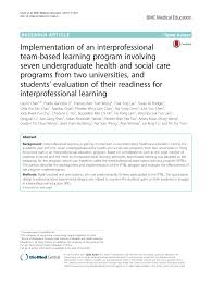 Join to listen to great radio shows, dj mix sets and podcasts. Pdf Implementation Of An Interprofessional Team Based Learning Program Involving Seven Undergraduate Health And Social Care Programs From Two Universities And Students Evaluation Of Their Readiness For Interprofessional Learning