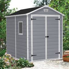 Keter Manor 6 Ft W X 8 Ft D Resin Storage Shed Plastic Storage Sheds Garden Storage Shed Resin Sheds