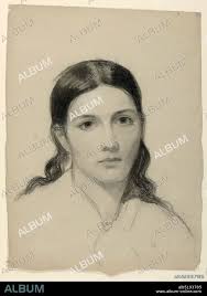 The Artist's Wife Sophie, Daniel Huntington, American, 18161906, Black  crayon, black chalk, white chalk