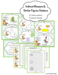 Indirect Measure And Similar Figures Stations Sixth Grade Math 7th Grade Math Math Intervention