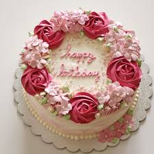 Flower Buttercream Cake Simple Birthday Cake Cake Decorating Cake Designs Birthday