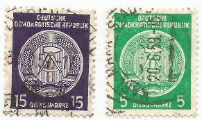 Neben den briefmarken der ddr aus den jahren 1949 bis 1954 finden sie bei ebay. Philaseiten De 30 31 43 45 Ddr Dienstmarken Bestimmen Und Wertschatzung