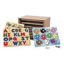 Shops thousands of jigsaw puzzles. Melissa Doug Fully Stocked Puzzle Storage Case Natural Wood